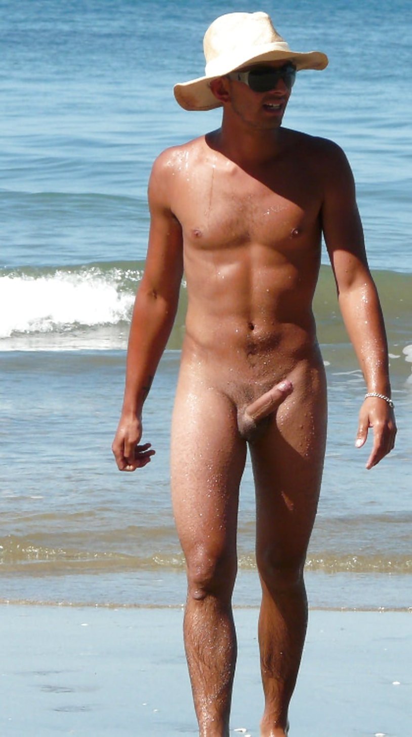 Men without panties on the beach