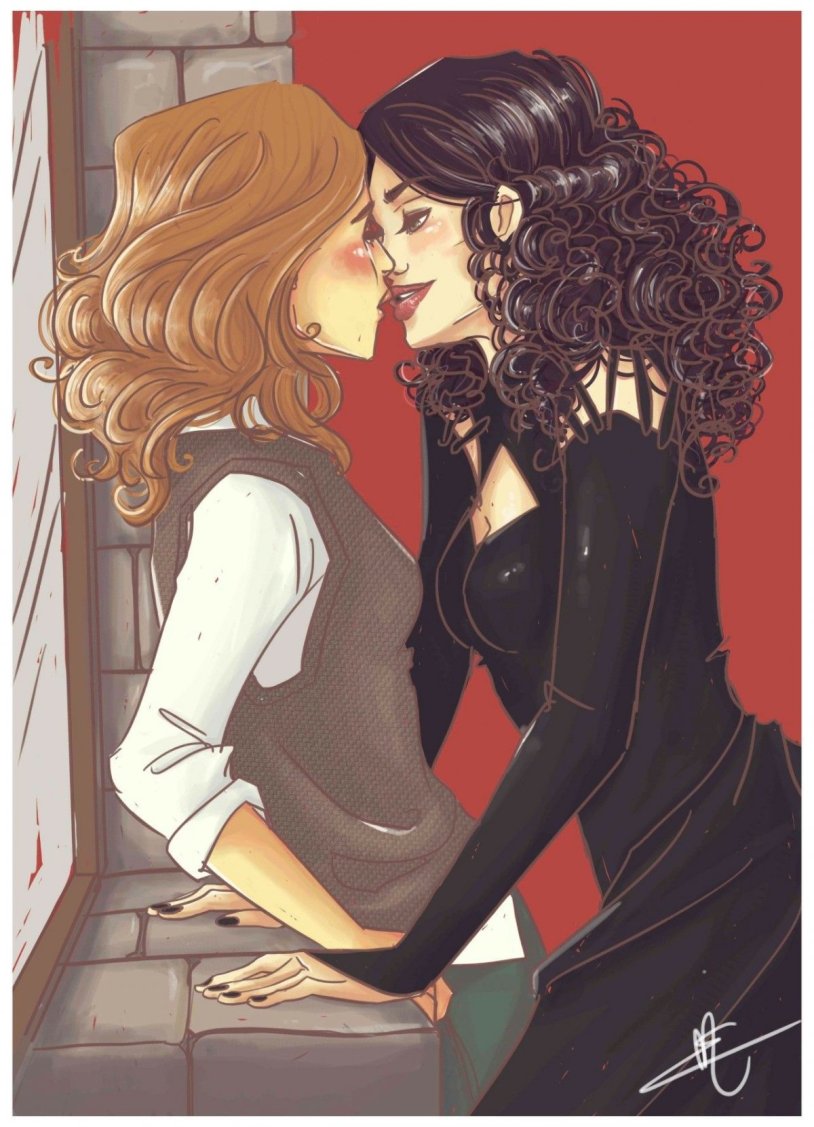 Harry Potter and Hermione Granger and Ron Weasley and Draco Malfoy