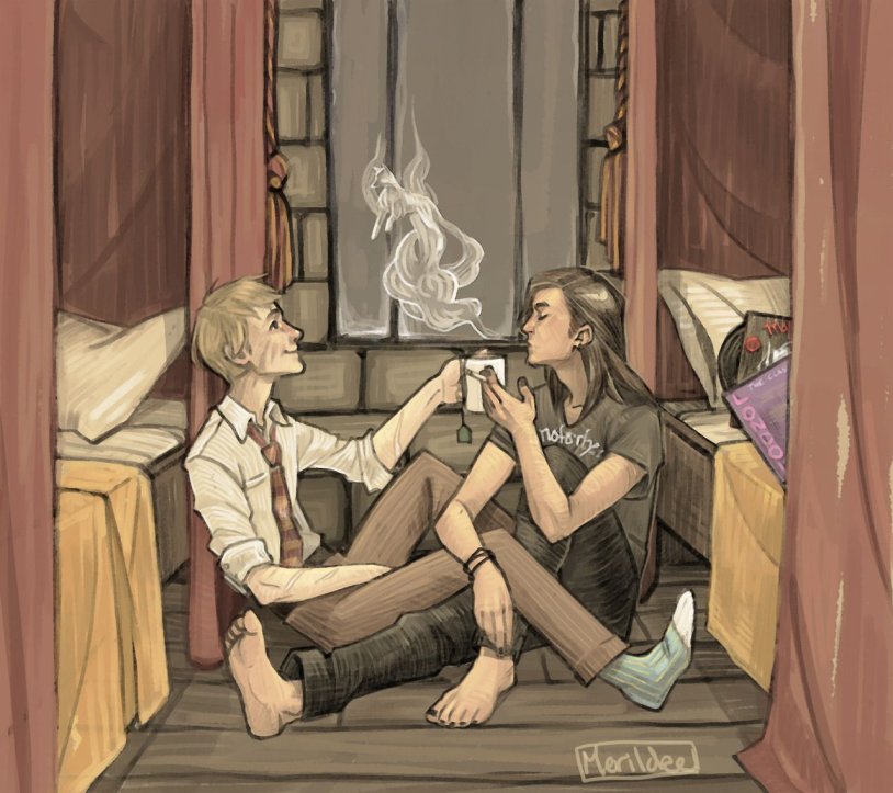 Dramion by the fireplace