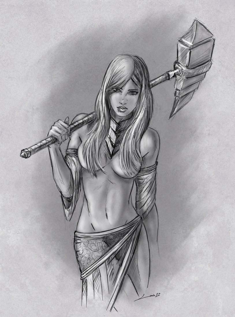 Viking in the skin of a wolf