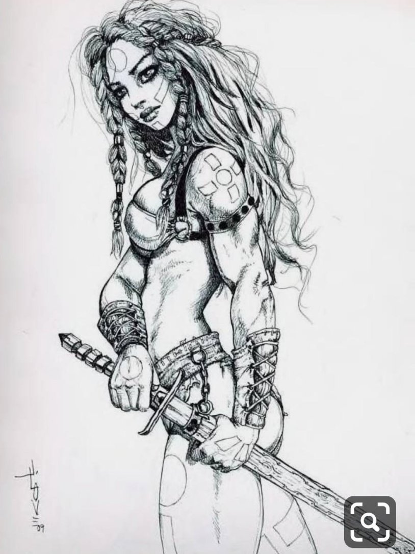 Dwarf sketch of tattoos