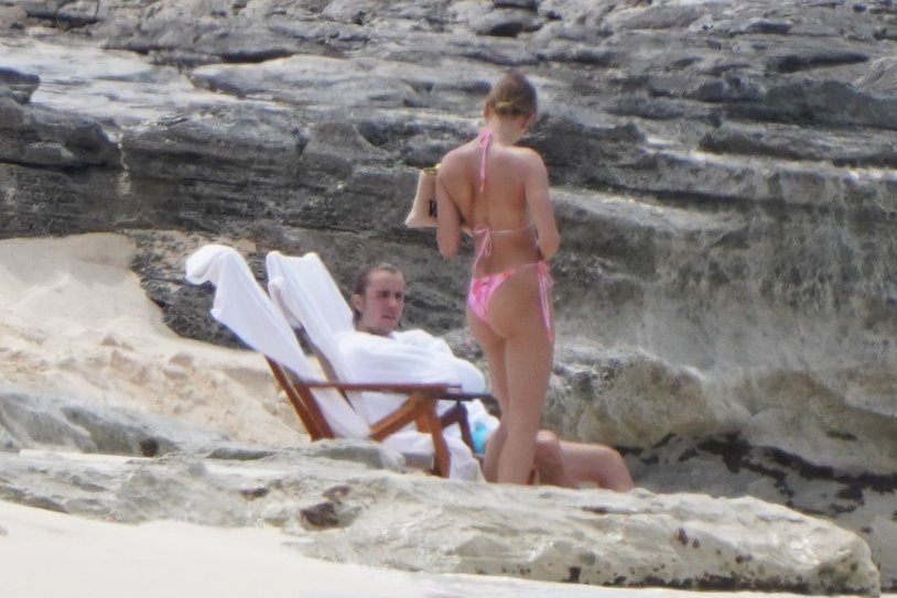 Haley Baldwin on the beach