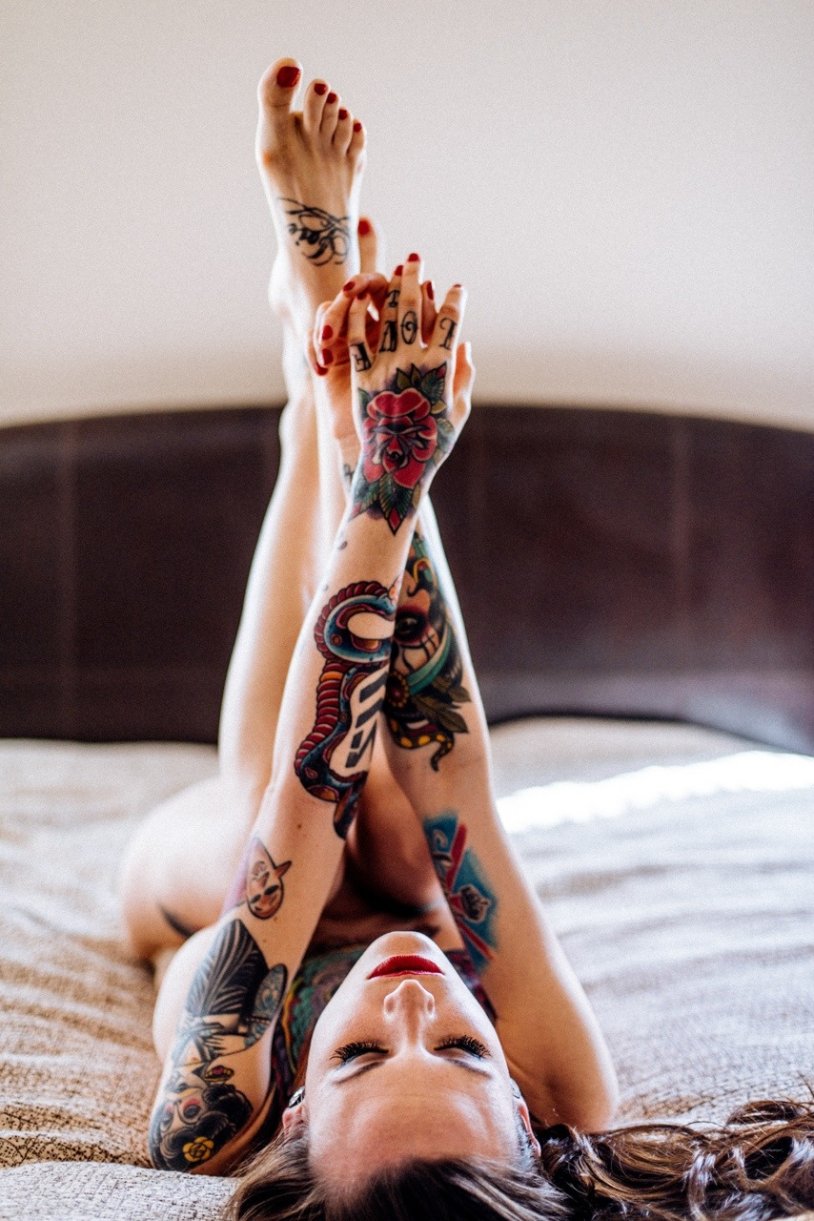 Girl with tattoos