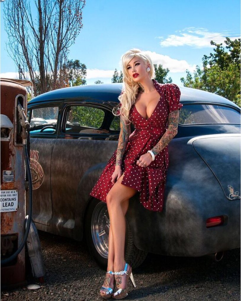 Blonde with a tattoo on the back