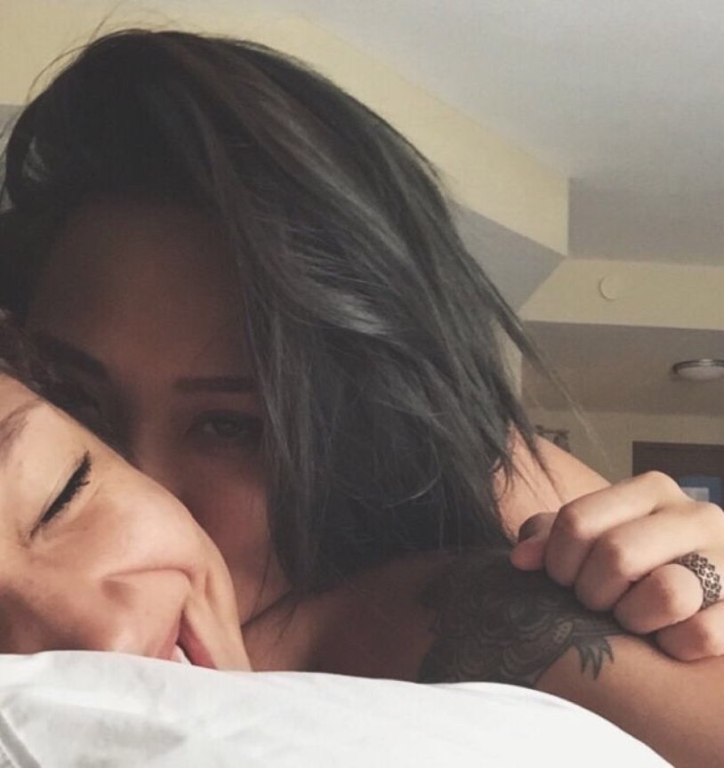 Selfie Girls with a kiss