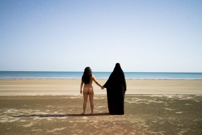 Iran women on the beach