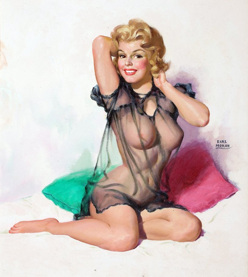 Drawn girls in the style of nude