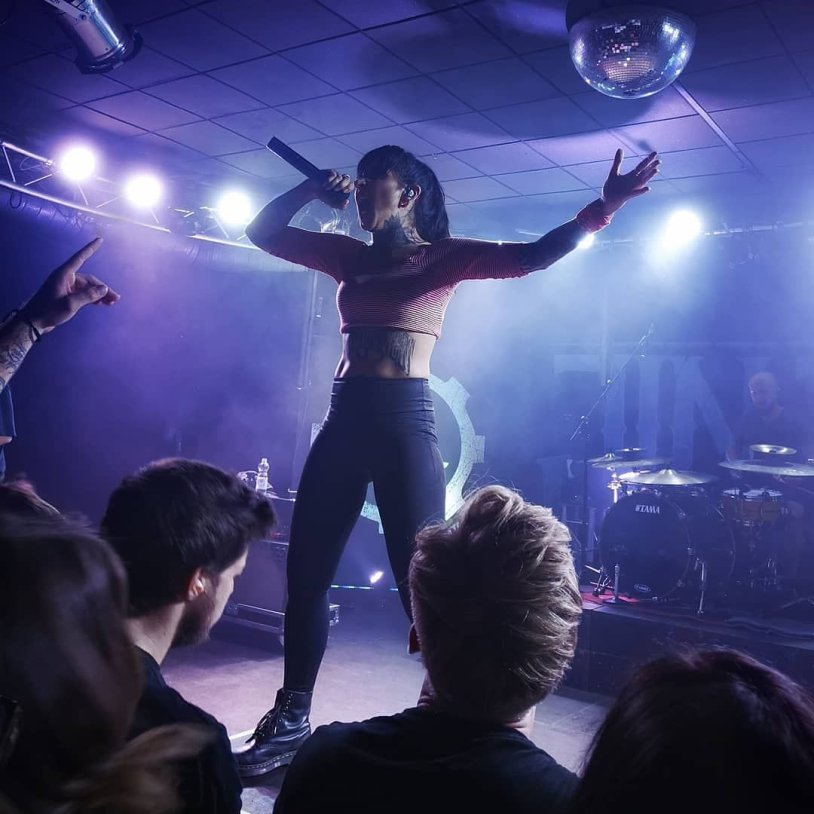 Angelica Anderson in the dress