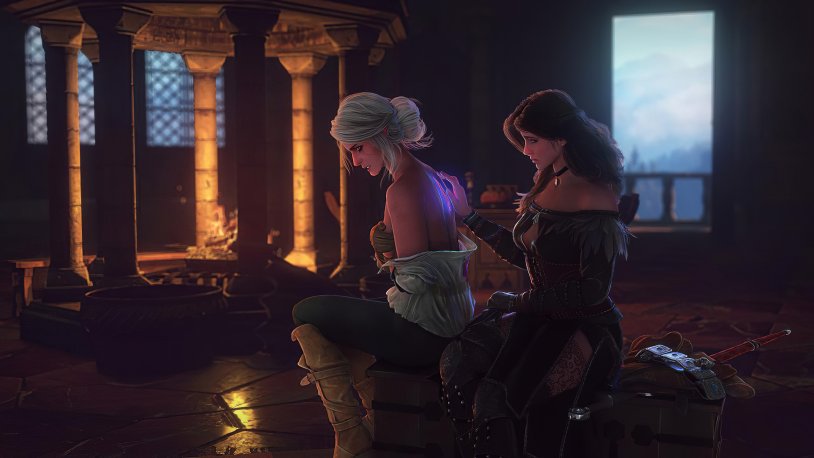 Witcher Geralt and Triss