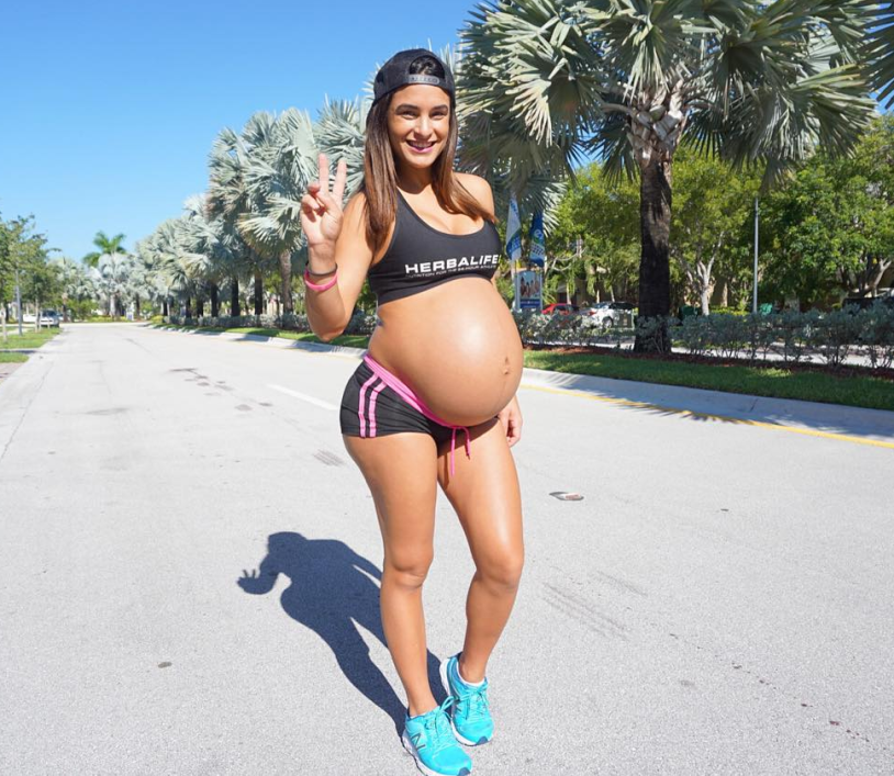 Pregnant beauties in swimsuits