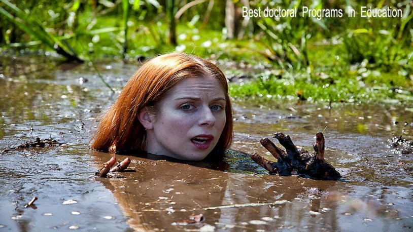 Girl in the Sinking Quicksand swamp