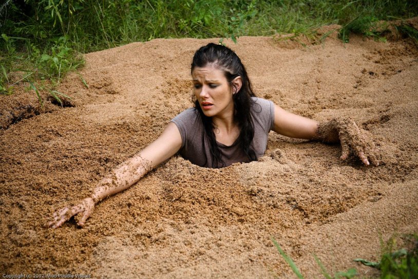 Girl in quicksand