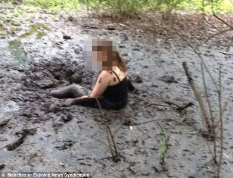 Girl in the Quicksand swamp