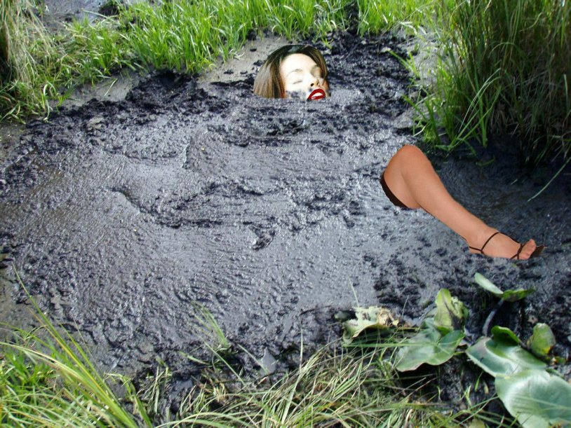 Girl in the Quicksand swamp