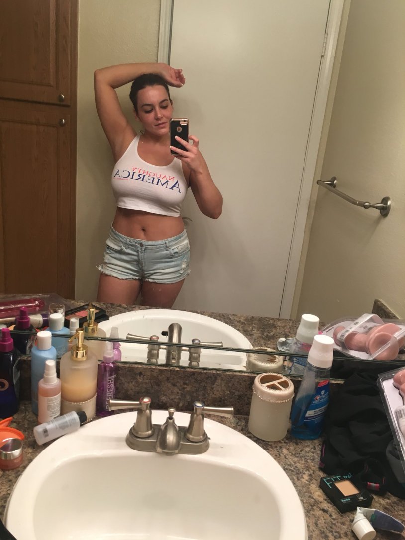 NATASHA NICE Selfie nude in full height