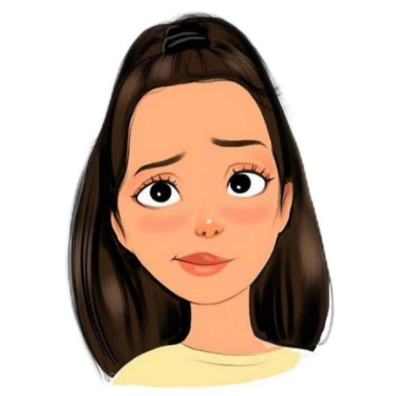 Tick current girl with facial expressions