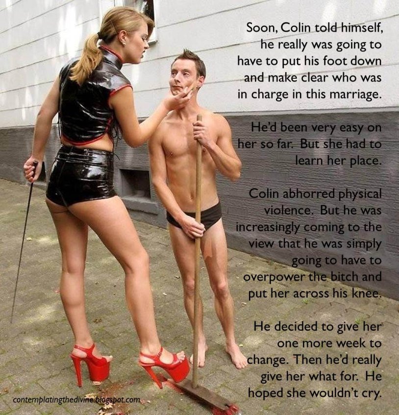 Naked man on a leash