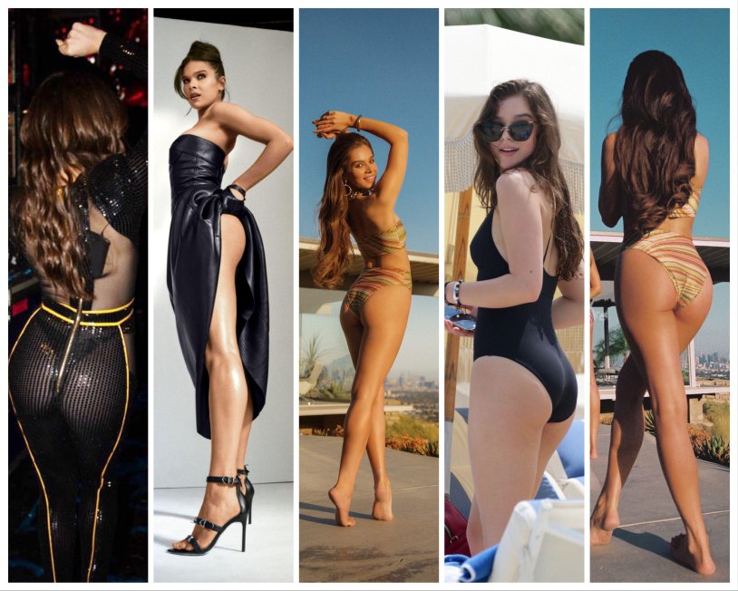 The buttocks with a pencil