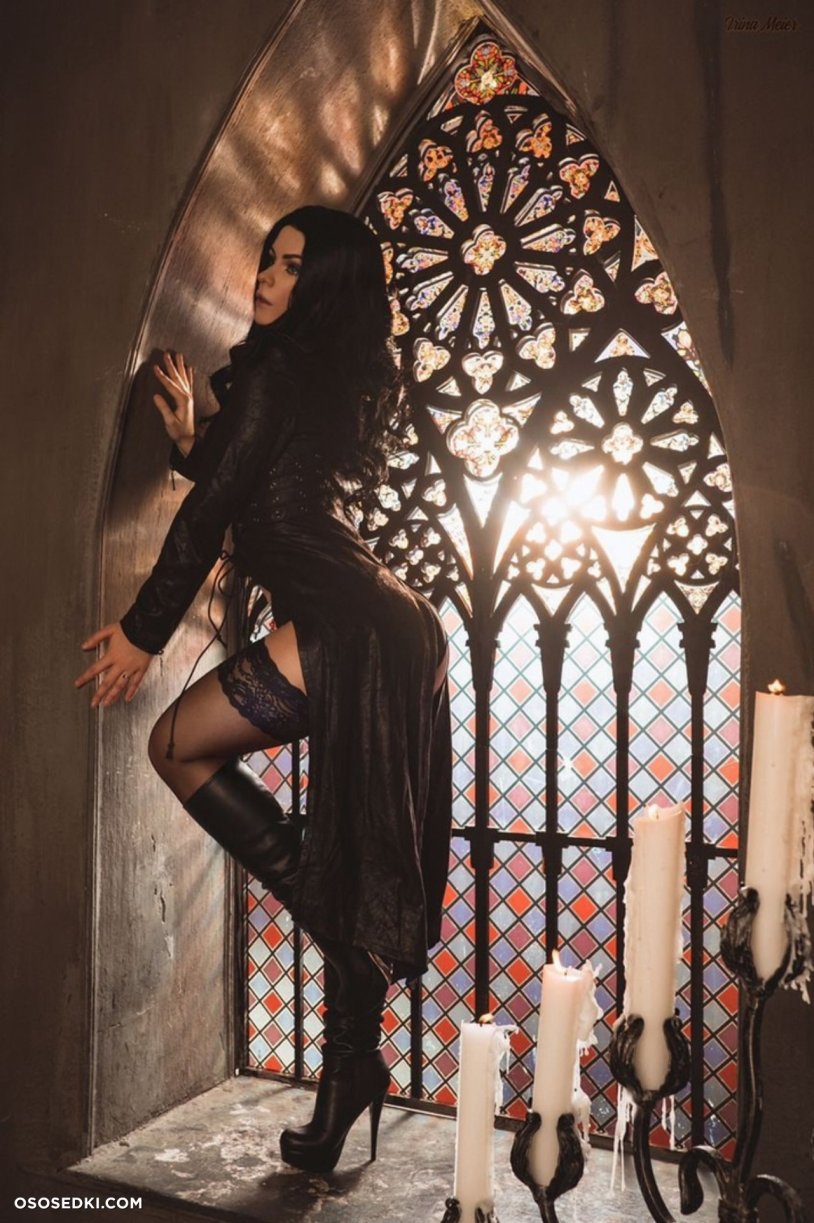 Irina Meyer in orange underwear