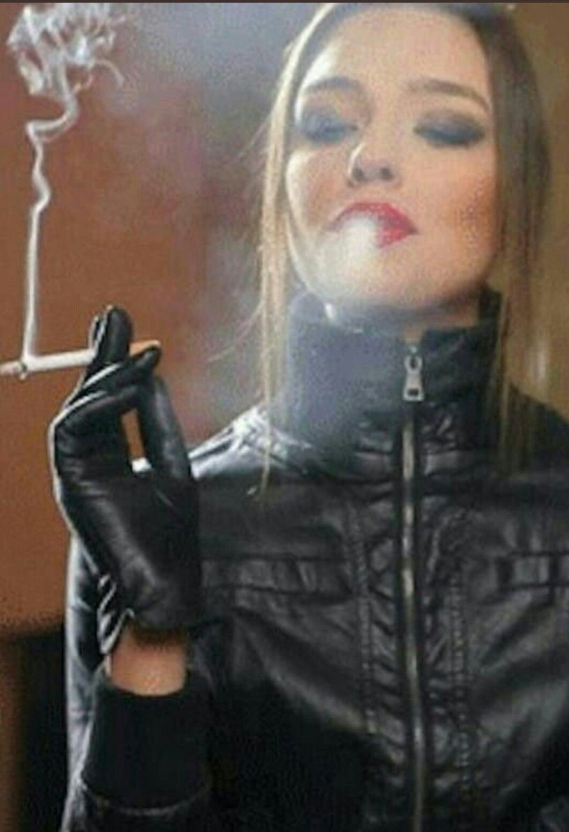 Strangling in leather gloves