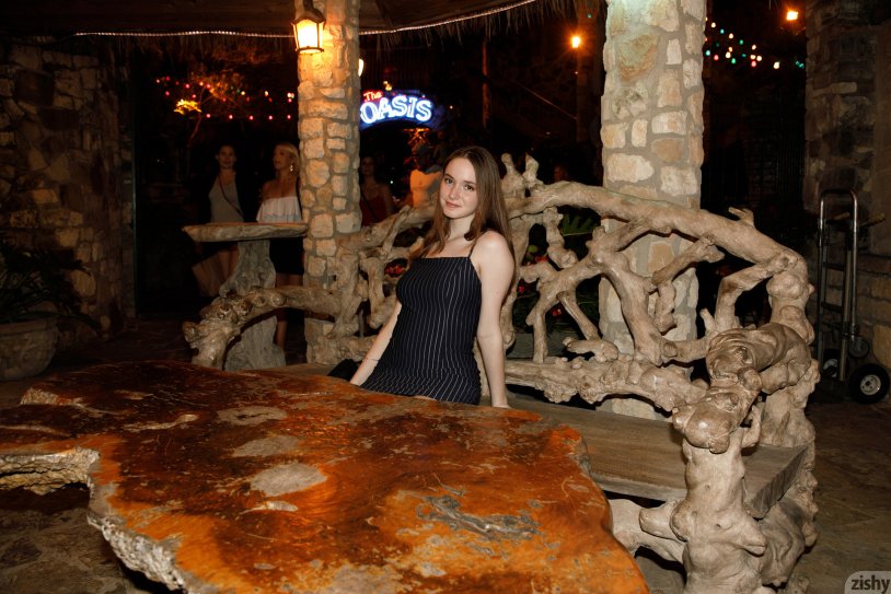 The girl hypnotizes the man