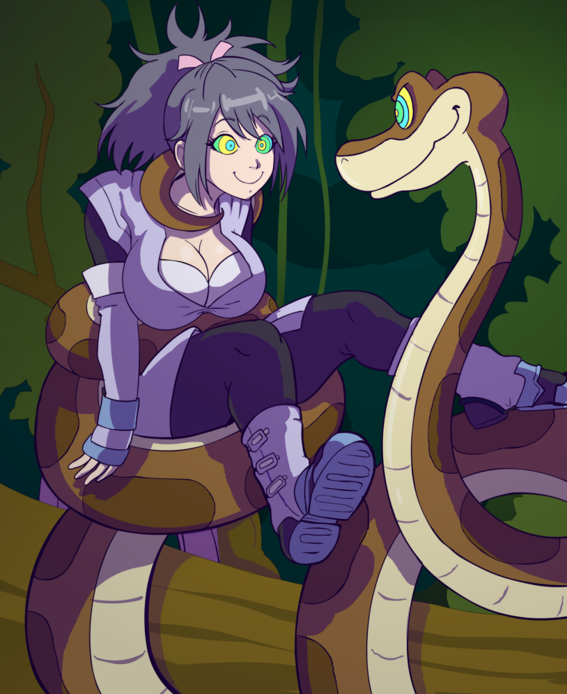 Snake hypnosis of the KAA anime