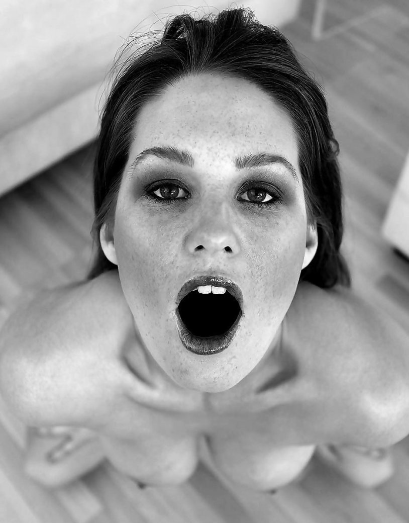 Beautiful boobs and open mouth