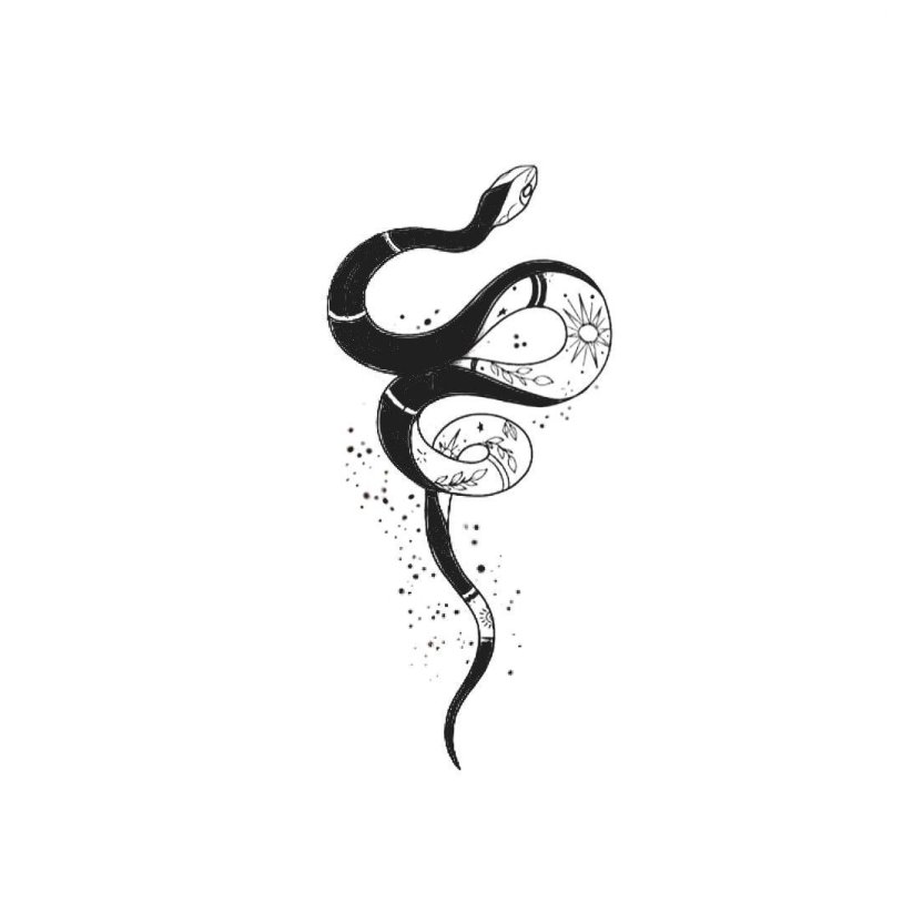 Tattoo snake minimalism