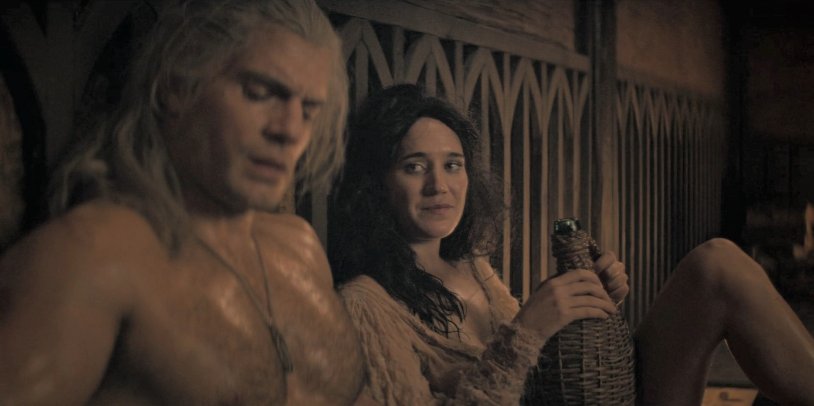 Freya Allan on a horse