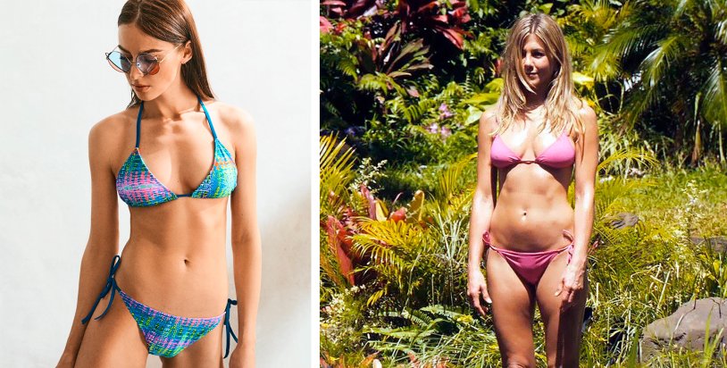 Jennifer Aniston in a swimsuit in the film pretend to be my wife