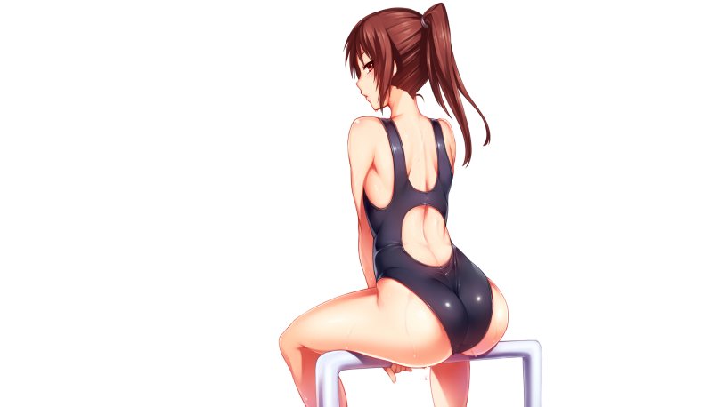 Female body in the mirror