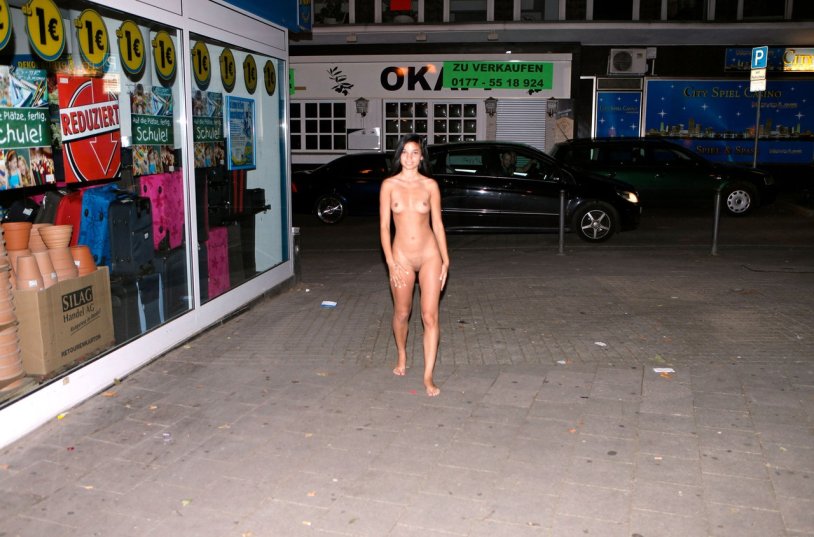 Naked shaved in public