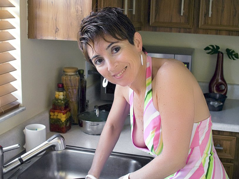 Housewife in the kitchen