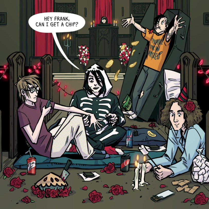 Gerard Way Shrama on his hand