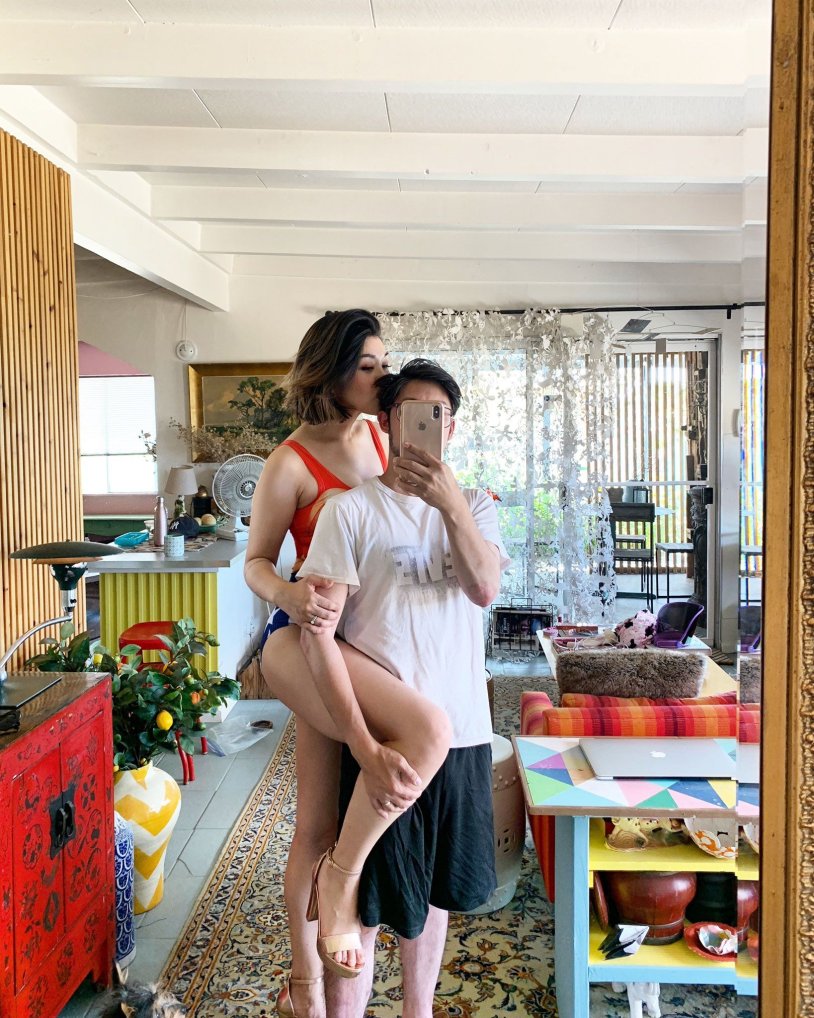 Tall guy and low girl