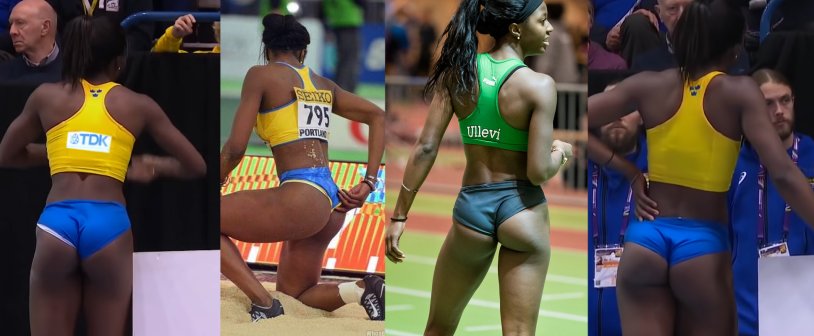 Khaddi Sagnia in a swimsuit