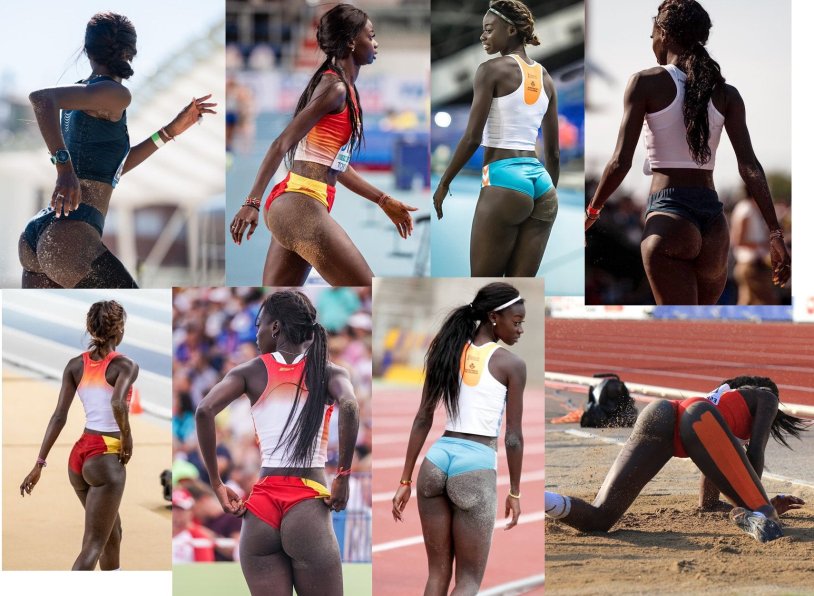 Khaddi Sagnia in a swimsuit