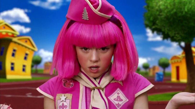 Girl with pink hair from Lentyevo