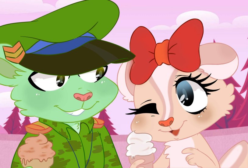 Happy Tree Friends Flippy and Giggles