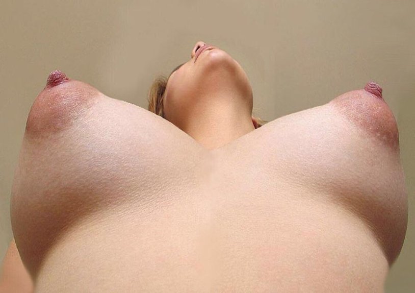 Beautiful breasts with dark nipples