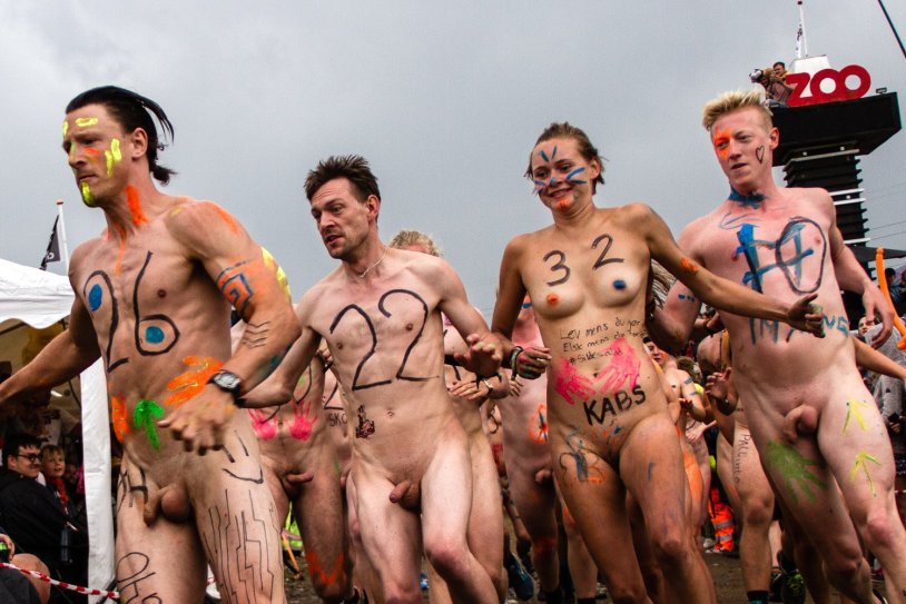 Naked women at the festival