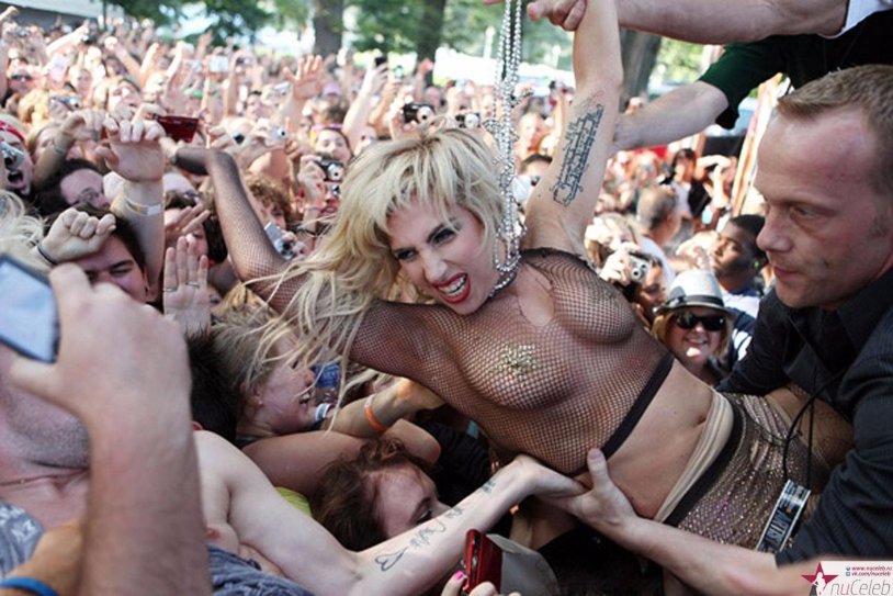 Lady Gaga at the Lollapalooza festival