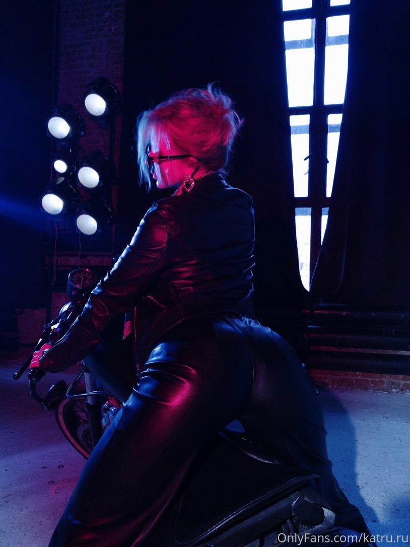 Girl on a motorcycle