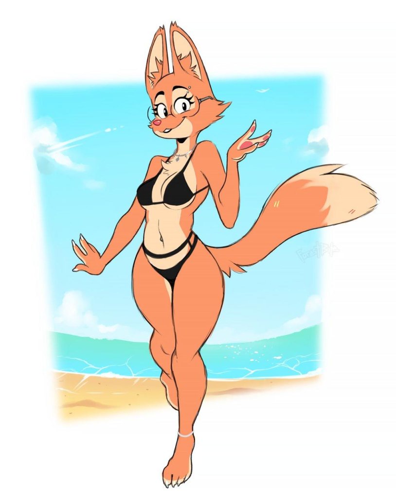 Furry on the beach