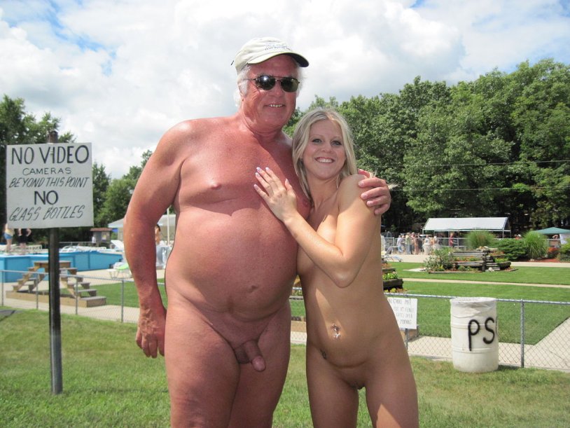 Mature swingers in nature