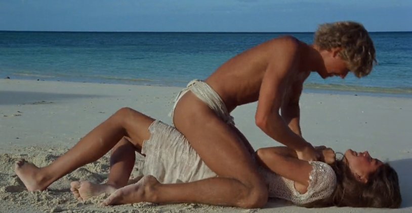 Brooke Shields and Christopher Atkins in the film "Blue Laguna" (1980)