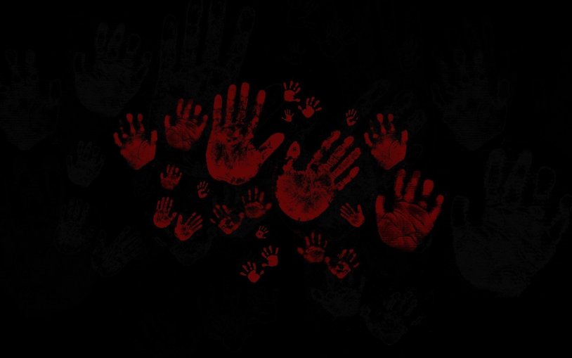 Bloody handprints