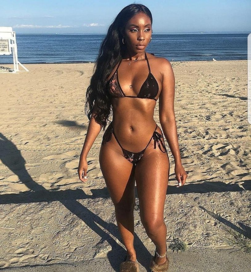 Monifa Jansen swimsuit