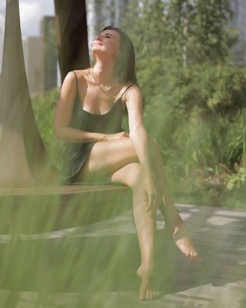 Elena Flying in a swimsuit