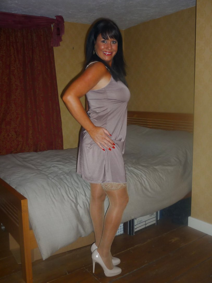 Women in combinations and stockings